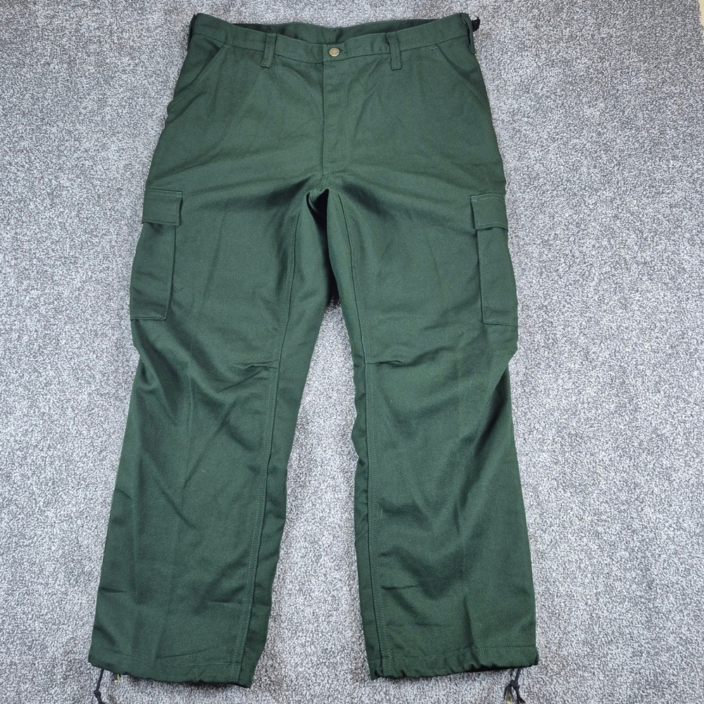 FSS Wildland Fire Fighting Pants Men 34-38x30 Green Aramid Cargo Flame Resistant